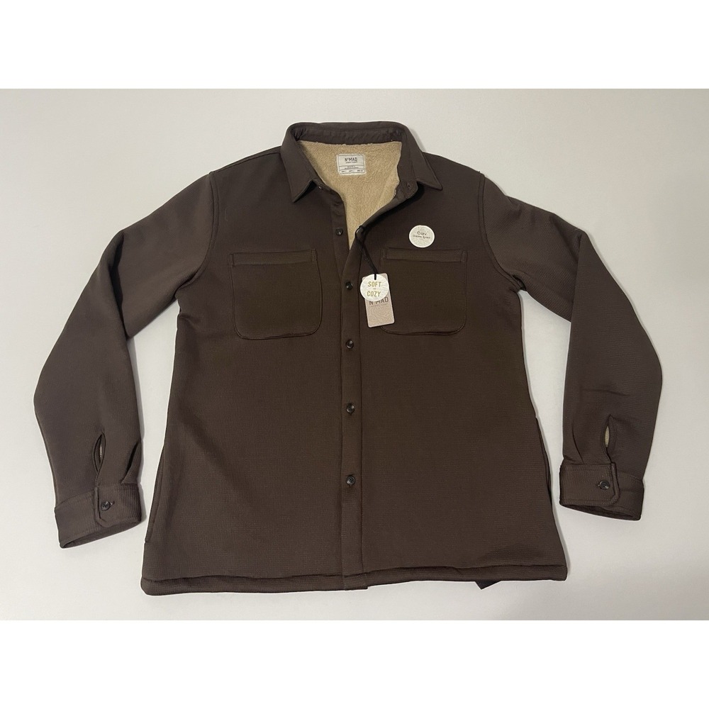 NWT Nomad Sherpa Lined‎ Shacket Men's M Brown Button Front Shirt Jacket